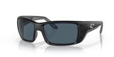 Costa Del Mar Permit Unisex Rectangle Sunglasses Black/Polarized Gray 580P 63 mm