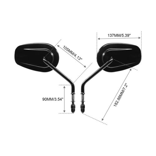8mm Rearview Side Mirror Fit For Harley Davidson XL1200L XL883 XL883L Sportster - Picture 7 of 15