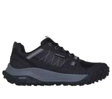 Black Skechers Mens Shoes Outdoor Trail Arch Fit Sport Charcoal Flex Lace 237604