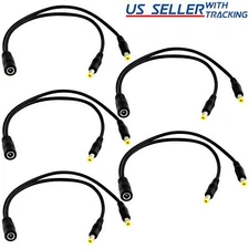 (5-Pack) DC Power Splitter Cable Cord Adapter 1:2 CCTV Security Camera DVR LED