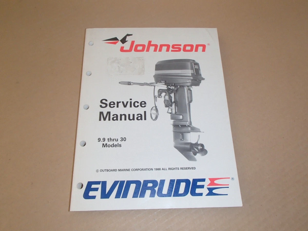 1993 Johnson Evinrude ET 60 Thru 70 Service Manual PN 508284 PDF | Composant | Machine