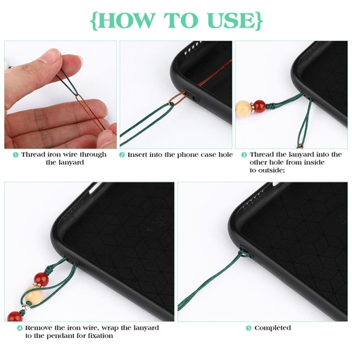 Pendente Di Jade Lotus Mancare Fascino Del Telefono Della Cinghia Cellulare - Zdjęcie 4 z 12
