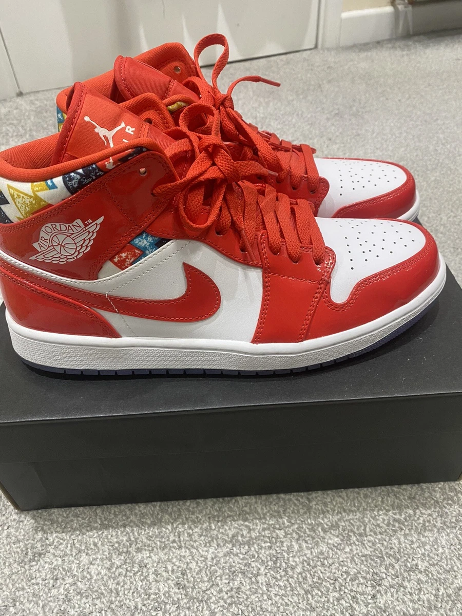 Air Jordan 1 Mid SE Barcelona Chile Red/ White-pollen/Rouge Chilli/Pollen/Blanc  | eBay