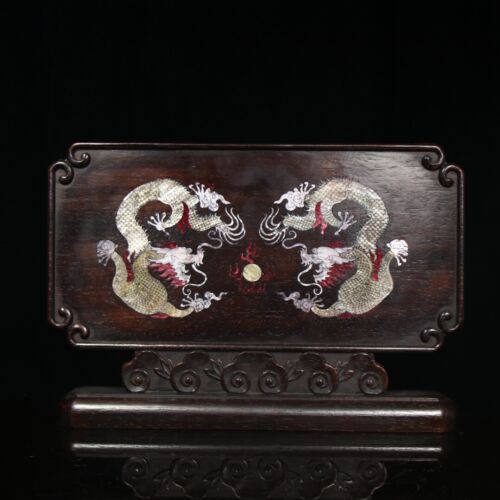 14.4'' China Wood screen natural Acid branch wood screen Dragon screen - Picture 1 of 9