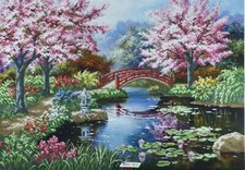 Blooming Garden Bead Embroidery Kit DIY Beaded Stitching Needlepoint a2-k-1351