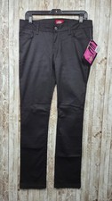Dickies Black Stretch Skinny Pants Girls Junior Size 11 Work School Uniform NEW