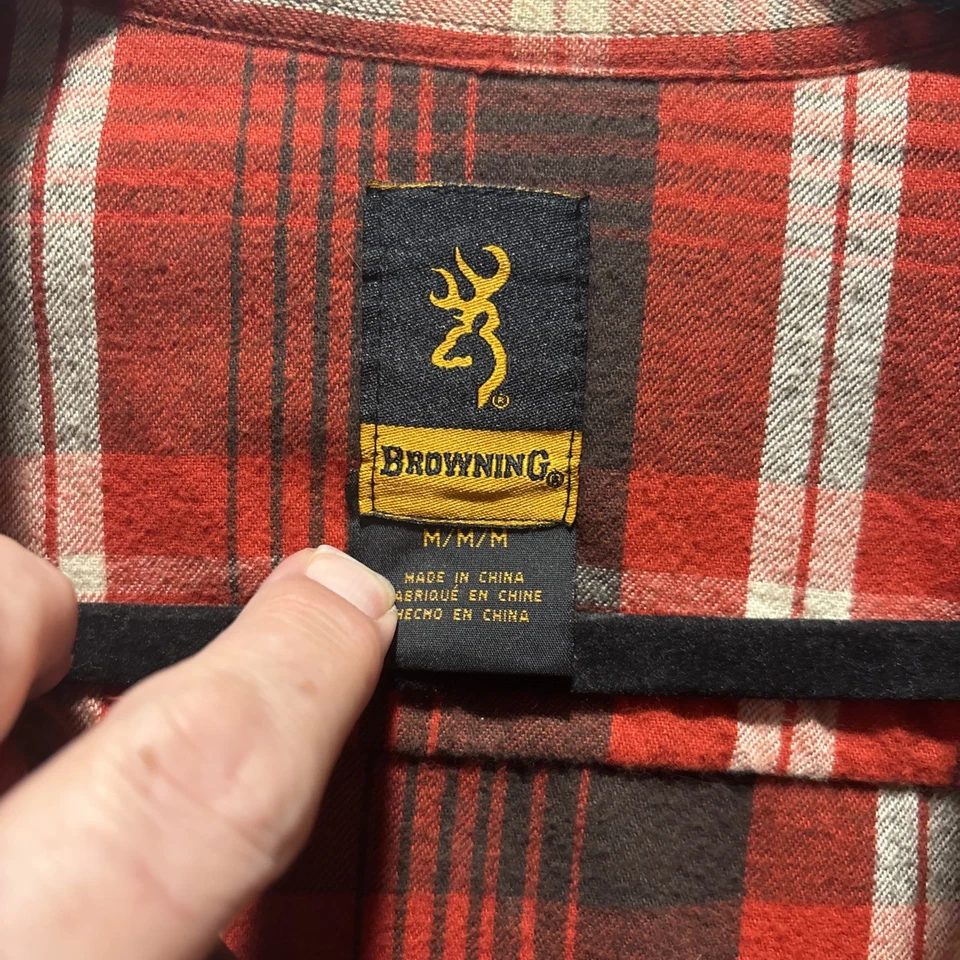 Browning 帆布法兰绒衬里狩猎钓鱼夹克男式 M 码中号  — 第 2/4 张图片