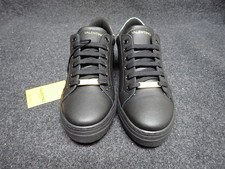 NEW Women's Valentino Petra Italian Leather Sneakers US8 Black SS75