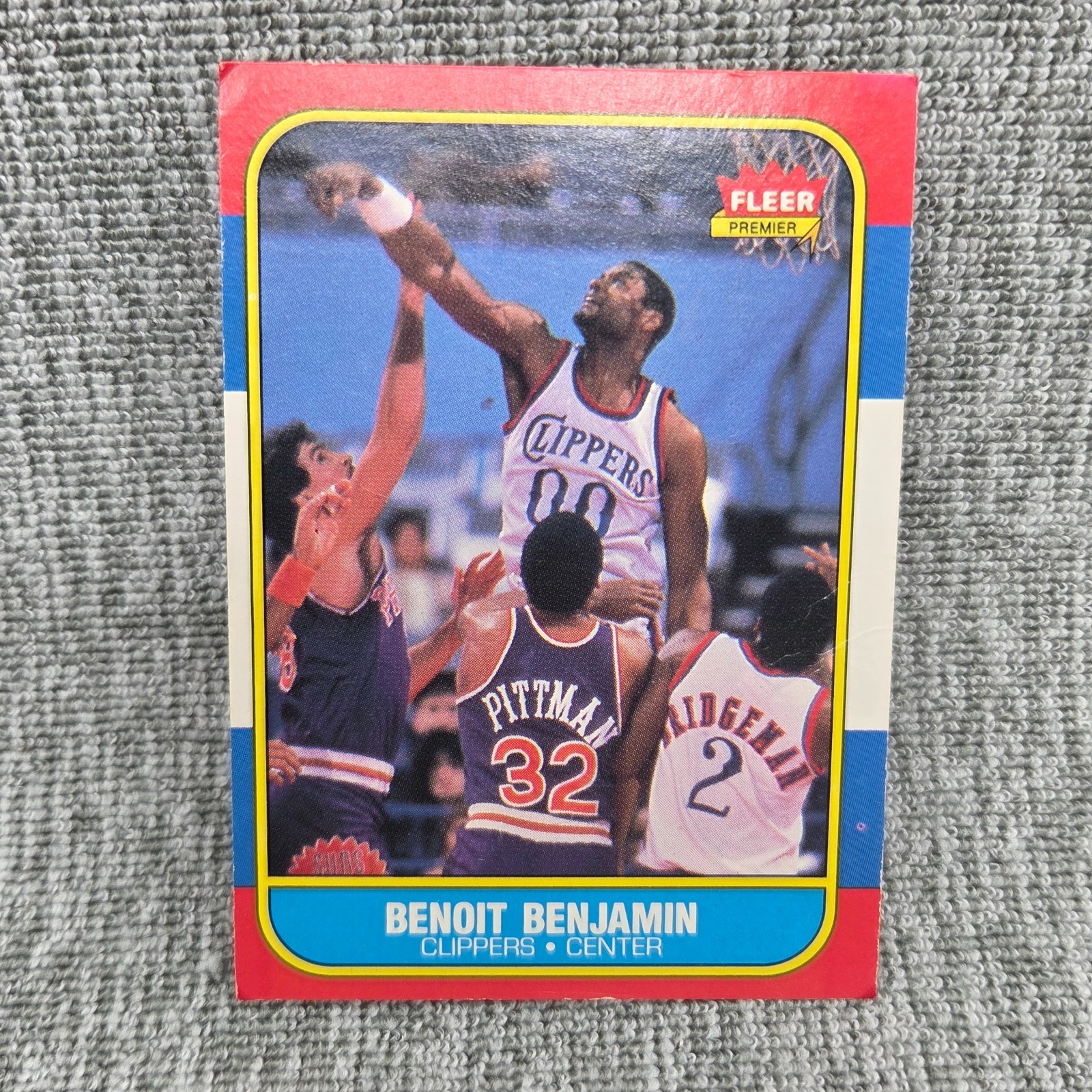 1986-87 Fleer #8 Benoit Benjamin Los Angeles Clippers Rookie RC