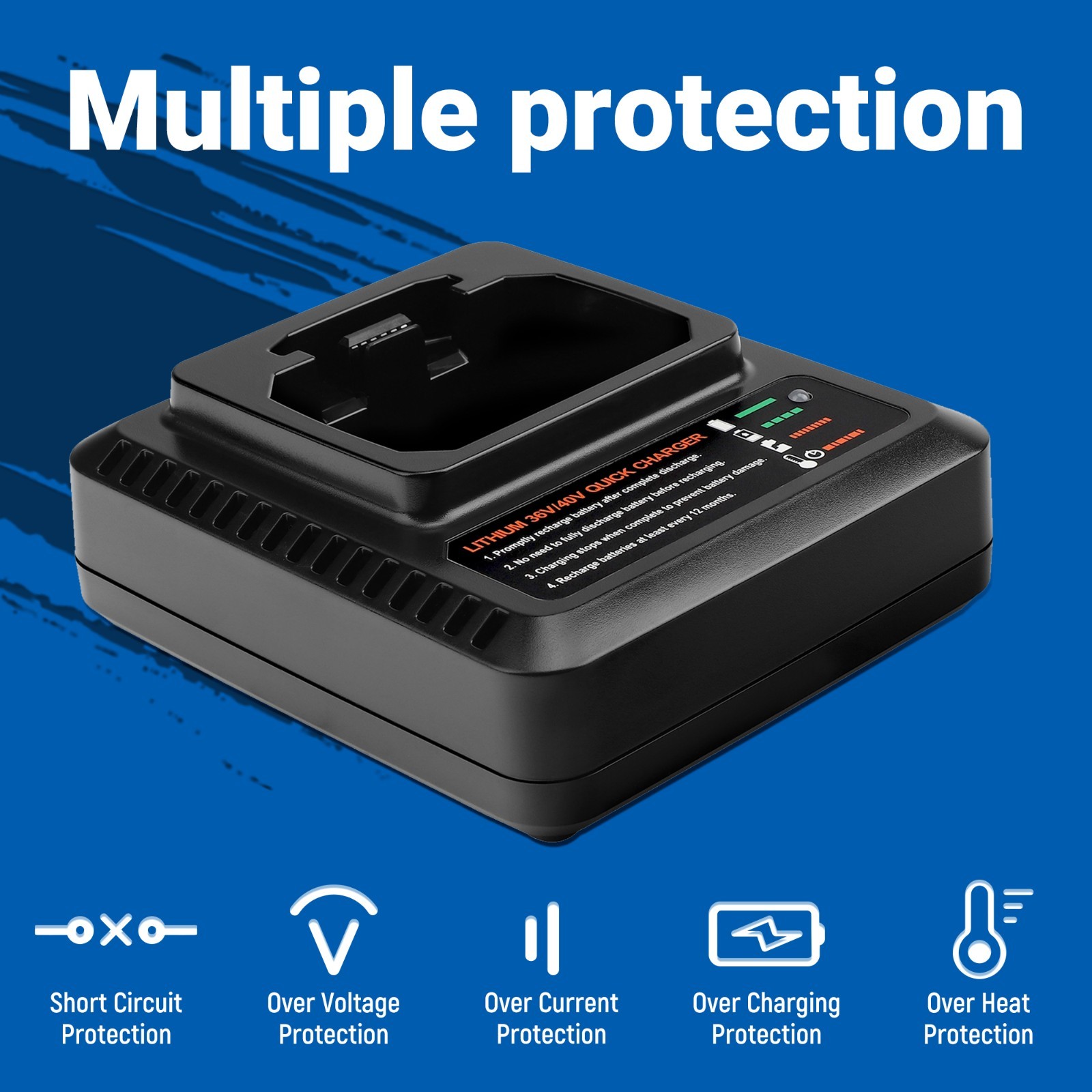 Fast Charger for Black and Decker 36V/40V MAX lithium ion Battery Charger LCS36