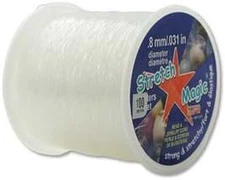 Pepperell Stretch 0.8Mm Magic Bead and Jewelry Cord, 100 M, Clear