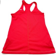 ADIDAS women's sport ribbed tank top orange embroidered logo size L- LARGE