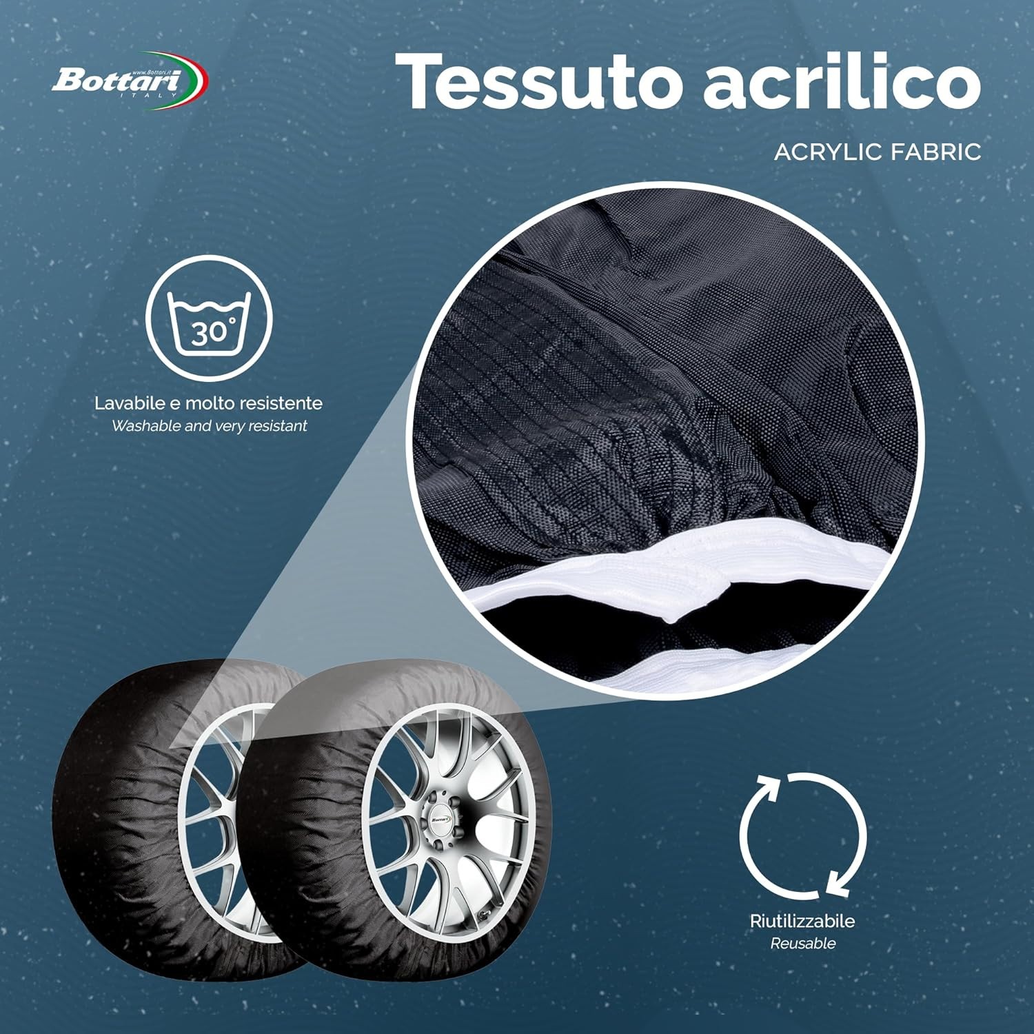 Calze da Neve L Bottari Omologate Auto – Alternative Catene Invernali - Miniatura 3