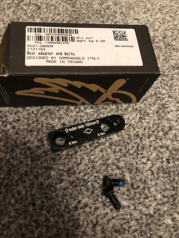 Campagnolo Flat Mount Disc Brake Adapter 140mm to 160mm Rear New