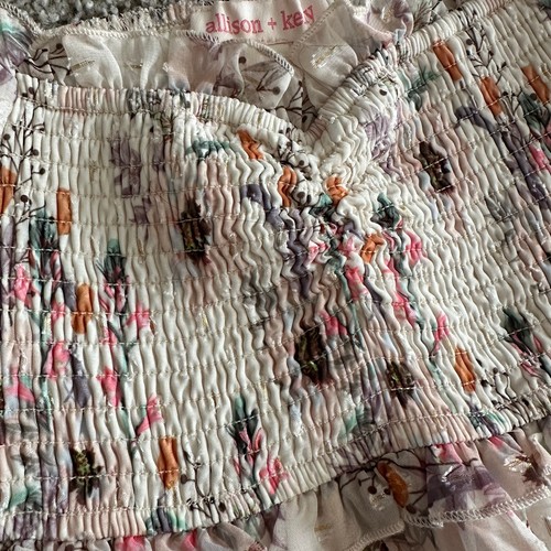 Allison + Kelly Girls Floral Print Smocked Tiered Long Sleeve Dress 10 - Picture 3 of 9