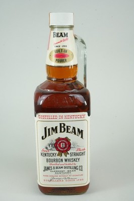 SAMMLER NACHLASS - ALTE FLASCHE WHISKEY - JIM BEAM BOURBON 1,5L HENKELFLASCHE