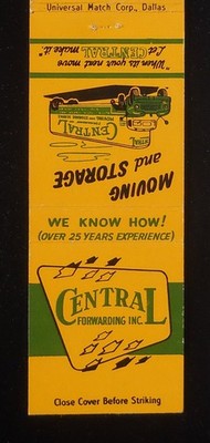 1950s TRUCKING Central Forwarding Moving & Storage Austin Dallas Houston Waco TX