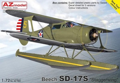 Beech SD-17S ''Staggerwing''  -  AZmodel  AZ7891 skala 1/72