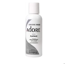  2 Pack Adore Semi Permanent Hair Dye Color 4oz  150 Platinum 