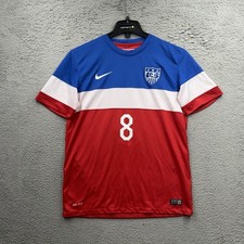 2014 USMNT Team USA Red White Blue 8 Bomb Pop Clint Dempsey Nike Soccer Jersey M