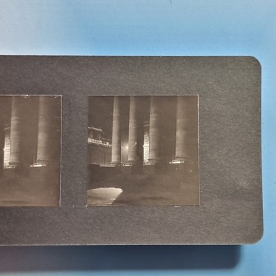 London Stereoview 3D um 1925 Echtfoto England The Royal Exchange Nachtansicht