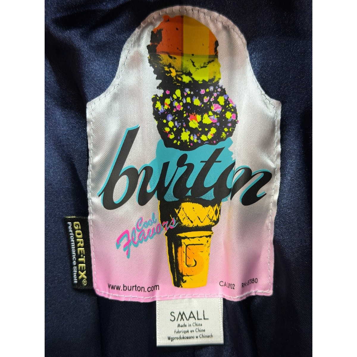 Burton The Jean Gore-Tex Snowboard Pants Womens S Denim Blue Print