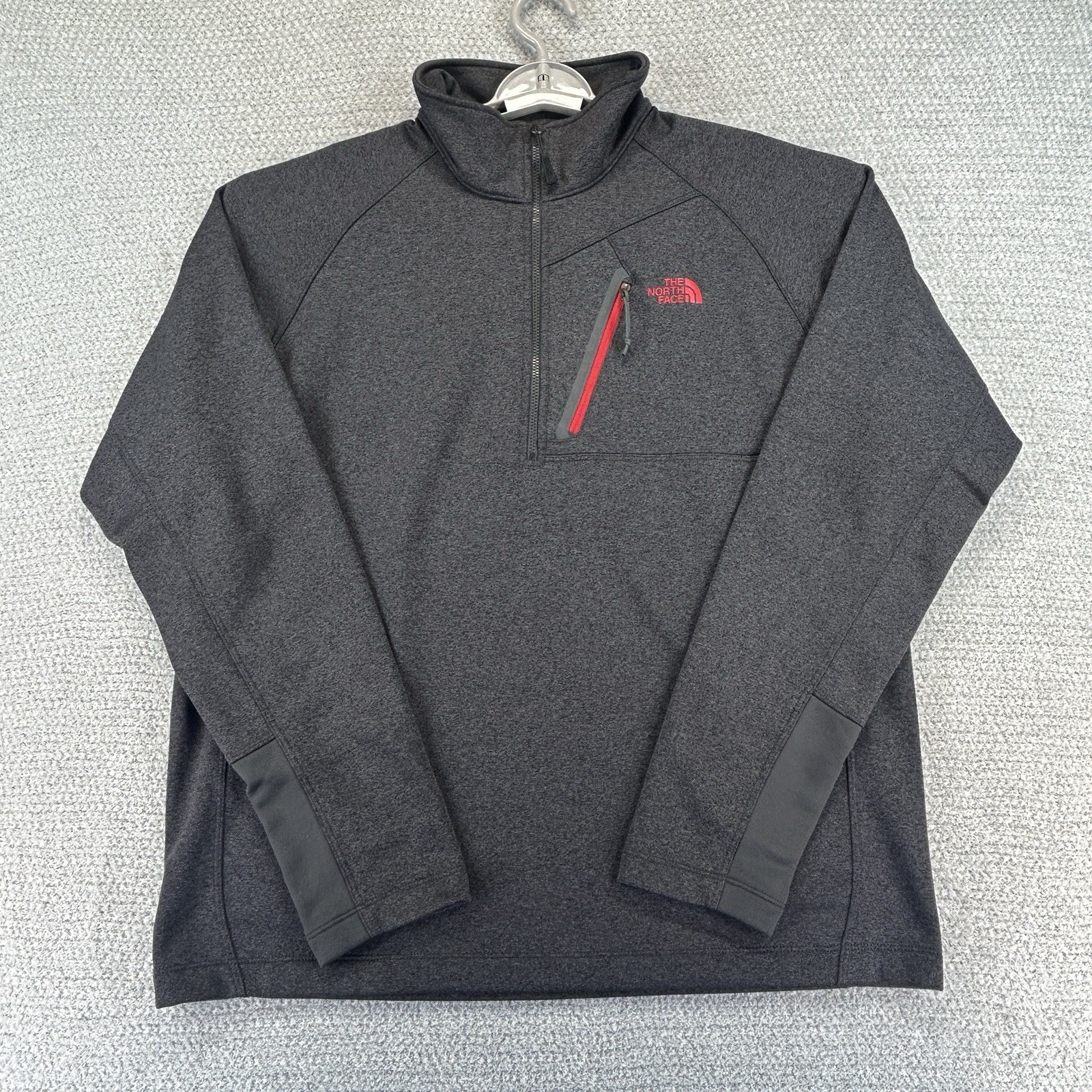 The North Face Sweatshirt Mens Large Gray Canyonlands 1/2 Zip Fleece Pullover