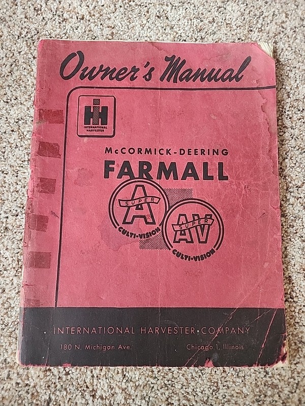 Owner's Manual McCormick-Deering FARMALL