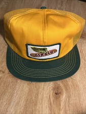 Vintage K Products DeKalb Mens Snapback Hat Yellow Seed Corn Patch Adjustable