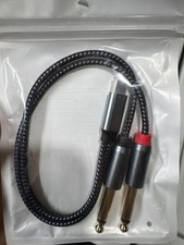 New-USB C to Dual 6.35mm 1/4 Inch Stereo Splitter Y Cable Adapter