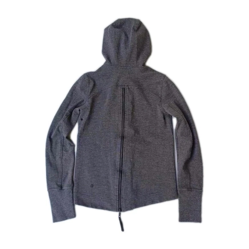 LULULEMON City Trek Jacket Hoodie with Zipper Gray Lack Size 4 Superb Clean - Imagem 2 de 4