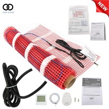Electric Radiant In-Floor Heated Warm System Floor Heating Floor Mat Kit 10 Sqft