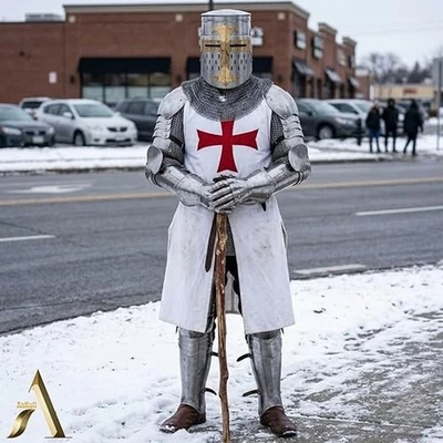Knights Templar Crusader Helmet Medieval Armor Rustic Vintage Home Decor Gifts - image 1 of 4