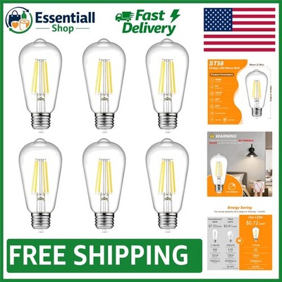 Elegant Vintage LED Bulbs - 700 Lumens Brightness, 6W with 80+ CRI, Non-Dimmable