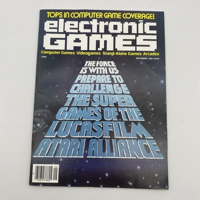 1984 Electronic Games Magazine September C64 Atari Lucasfilm Star Wars vintage