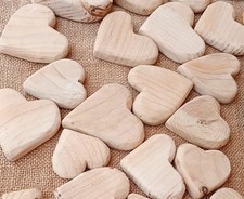 Cuori in legno di cedro, 6 pezzi