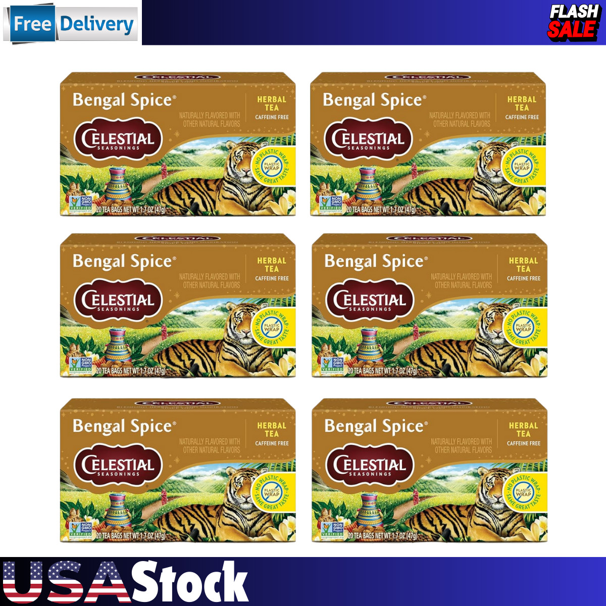 Celestial Seasonings Bengal Spice Herbal Tea, Caffeine 20 Co