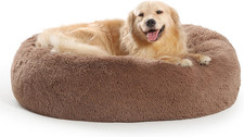 Plush Calming Donut Dog Beds for Small Dogs, Medium, Large  X-Large Breeds, Com