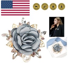 Elegant Rose Flower Brooch Pin for Women Men Wedding Party Gentleman's Essent...