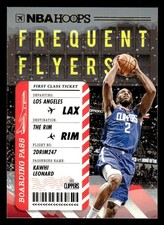 2020-21 Hoops Winter #13 Kawhi Leonard Frequent Flyers card