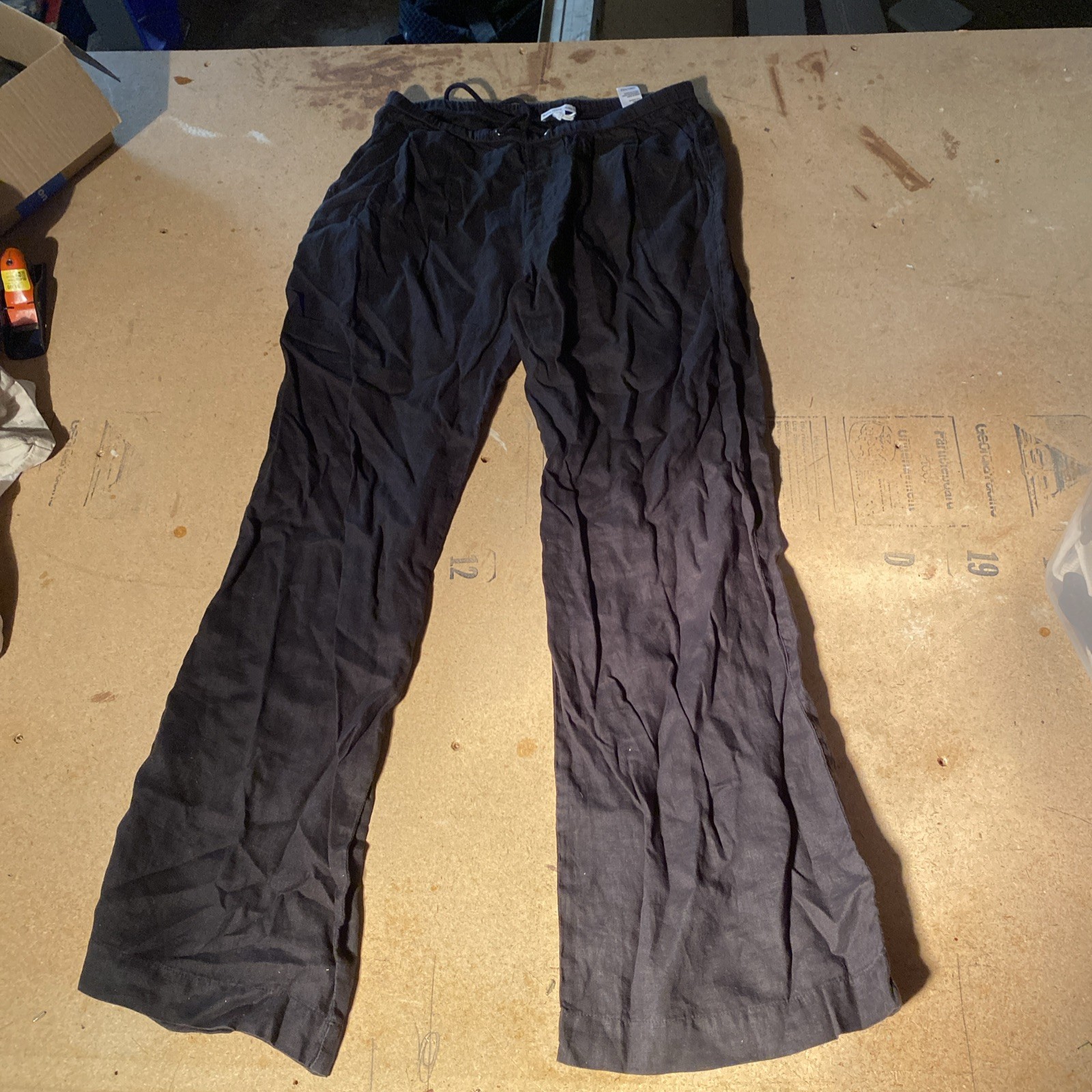 James Perse Women Linen Fashion Pants Size US 2 Black