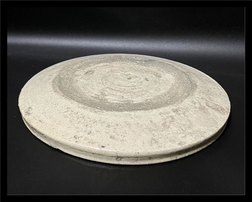 Plato de cerámica linterna antigua del período Edo Japón Andon-Abrasara Foto 3 de 4