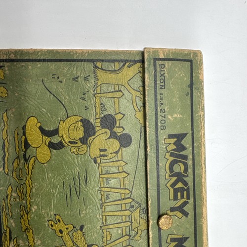 Vintage 1930’s Era Walt Disney MICKEY MOUSE & PLUTO Pencil Box ~ Dixon USA #2708 - Picture 8 of 22