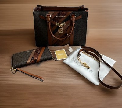 Michael Kors Nouveau Hamilton Large Satchel Wallet Set  Multi NWT Dust Bag