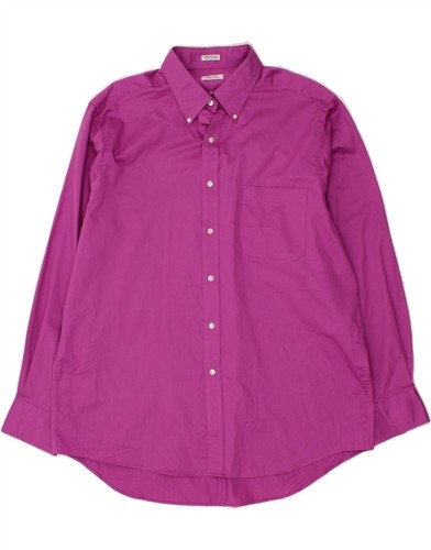 IZOD Mens Regular Fit Shirt Size 16 1/2 Large Pink Cotton CE15