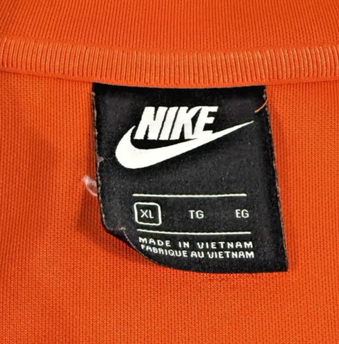 Nike DOUBLE SWOOSH UOMO "XL" USATO Poly Knit Full Zip TRACK Giacca Arancione - Foto 10 di 12