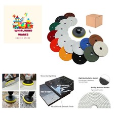 11 PCS 6 Inch Diamond Polishing Pads Kit Wet/Dry 50-10000 Grit for Concrete,S...