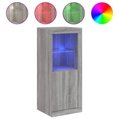 Highboard LED Beleuchtung Grau Sonoma 41x37x100 cm RGB Dekoration