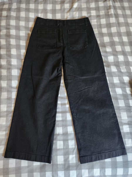 Country Road Black Wide-Leg Mid Rise Stretch Denim Jeans Size 14