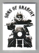 Sons of Anarchy TV Series Jax on Motorcycle Refrigerator Magnet, NEW UNUSED